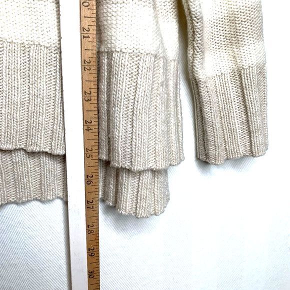 Toad&co Womens Audrey Pullover Sweater Beige Gray Long Sleeve Slit Turtleneck S - Picture 7 of 10